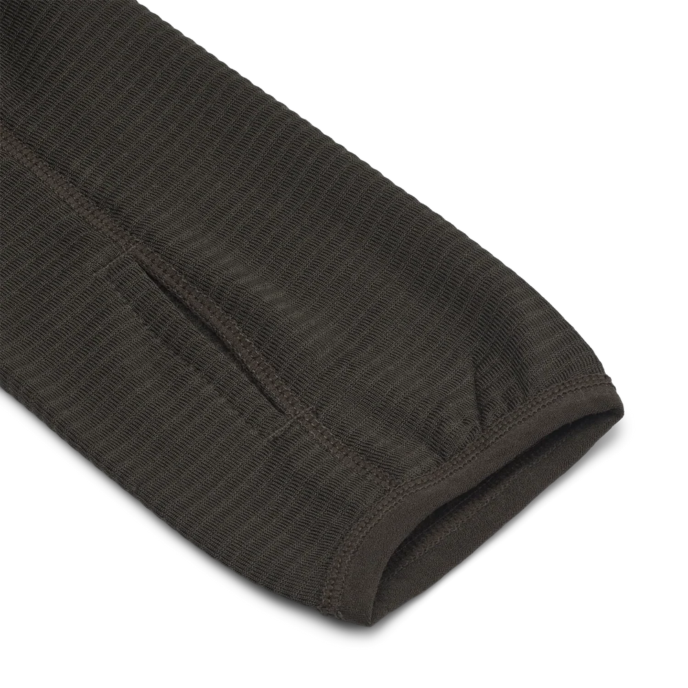 Northern Hunting HILDA Dame Fleece Hoodie med Halv Lynlås - Mørkegrøn