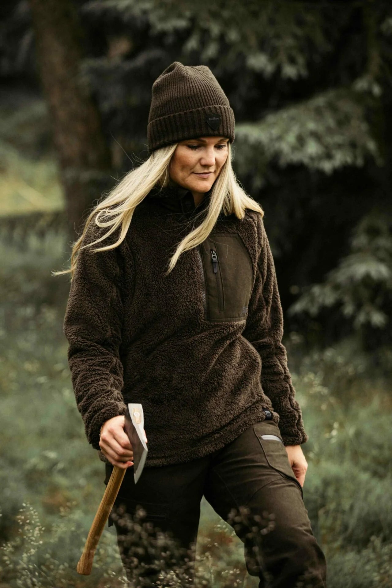 Northern Hunting - RIKVI Dark Green fleeceanorak