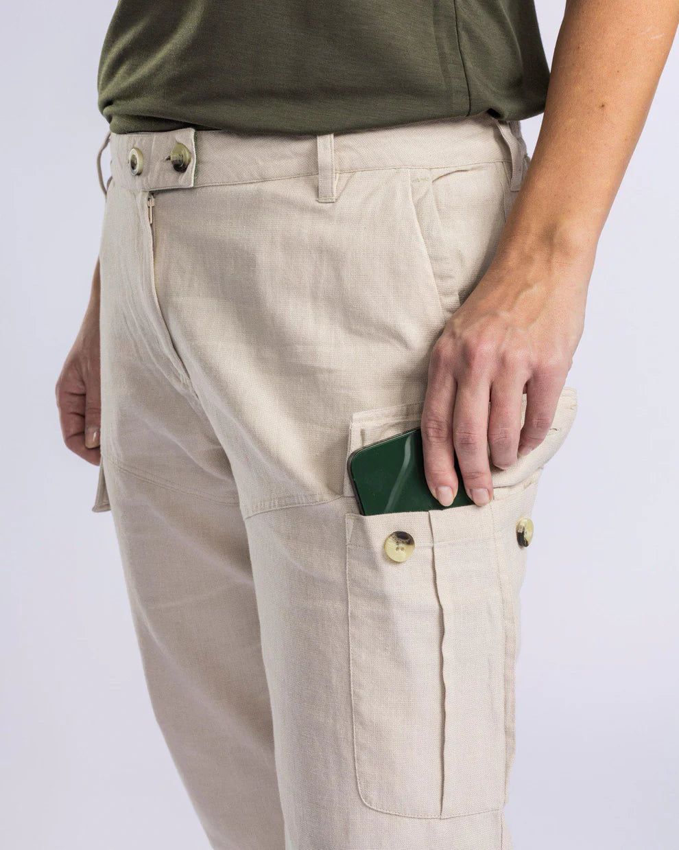 PINEWOOD - Värnamo Insectsafe Linen buks til kvinde_beige