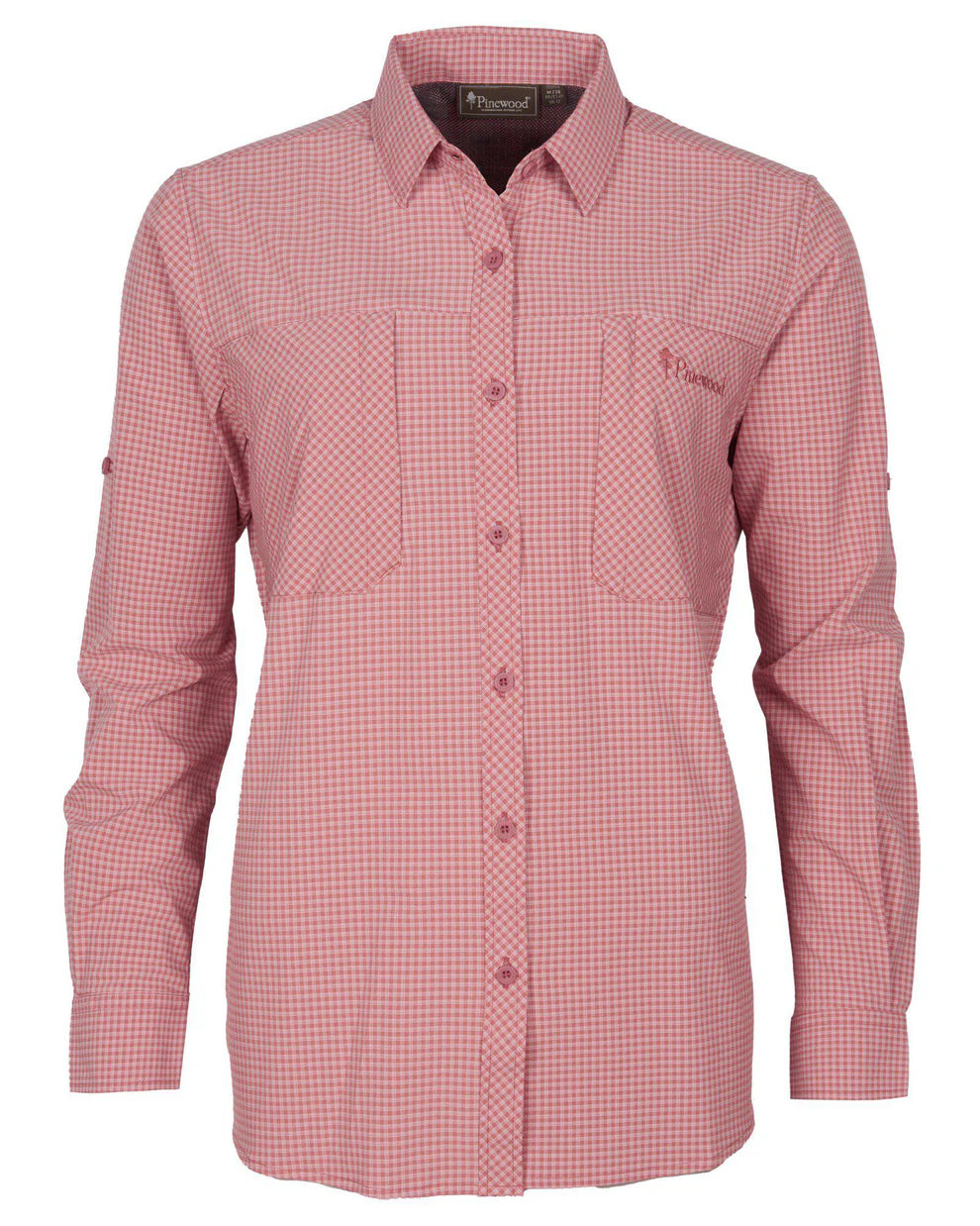 PINEWOOD - insectSafe skjorte_Brick pink & Off white