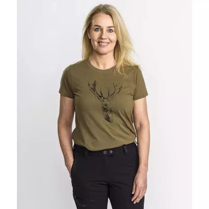 PINEWOOD - Red Deer T-shirt, Hunting Olive