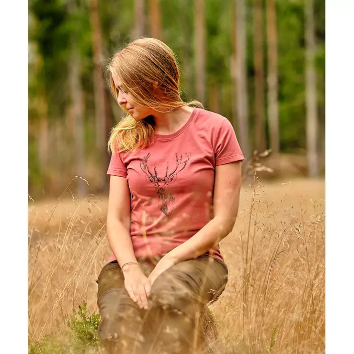 PINEWOOD - Red Deer T-shirt, Rusty Pink