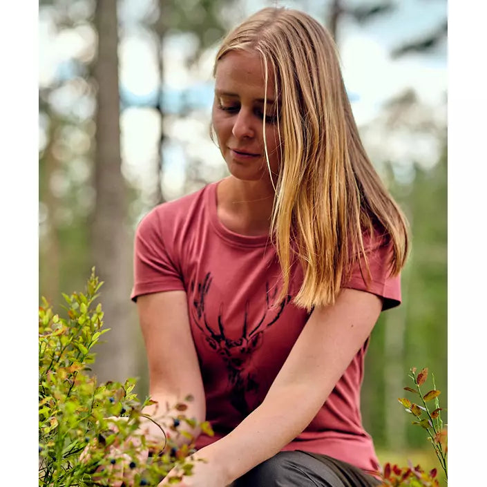 PINEWOOD - Red Deer T-shirt, Rusty Pink